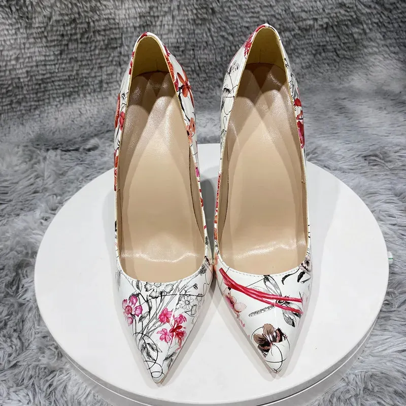 12cm Stiletto  Red graffiti high stiletto Heels