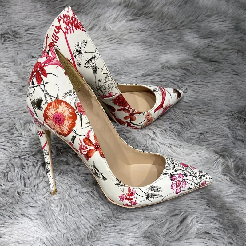 12cm Stiletto  Red graffiti high stiletto Heels