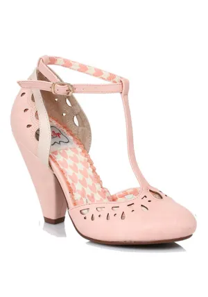 1940S Peach Vintage Style Heels