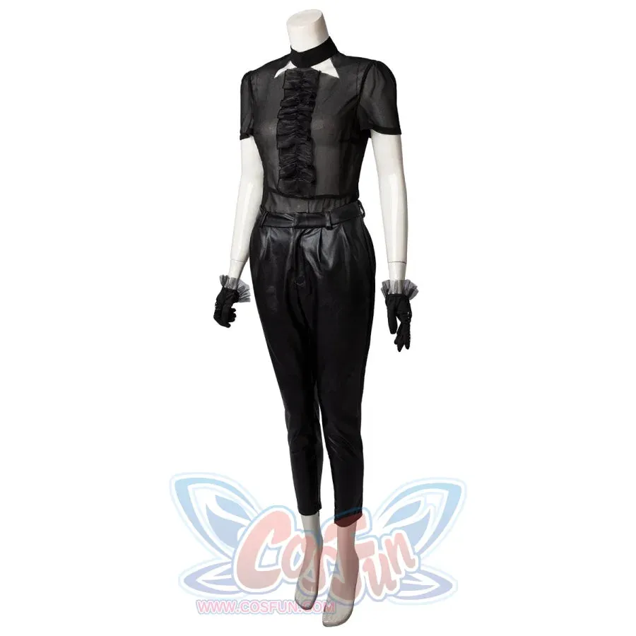 2021 Movie Cruella Estella Cruella de Vil Cosplay Costume Spotted Dress C00621
