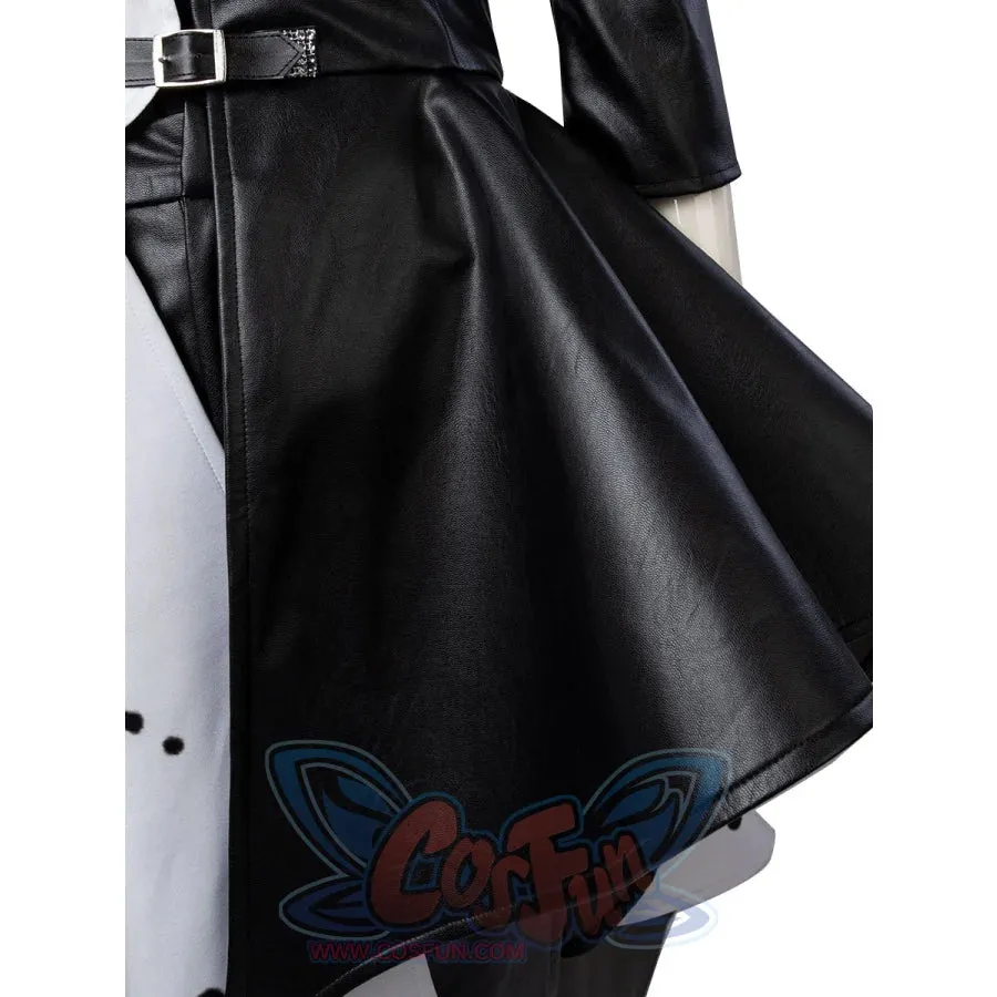 2021 Movie Cruella Estella Cruella de Vil Cosplay Costume Spotted Dress C00621