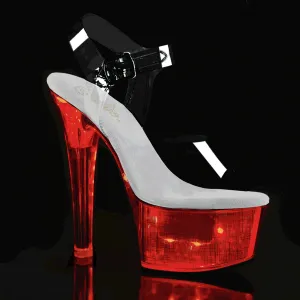 6" Heel LED Light-Up Ankle Strap Platform (FLASHDANCE-608CH)