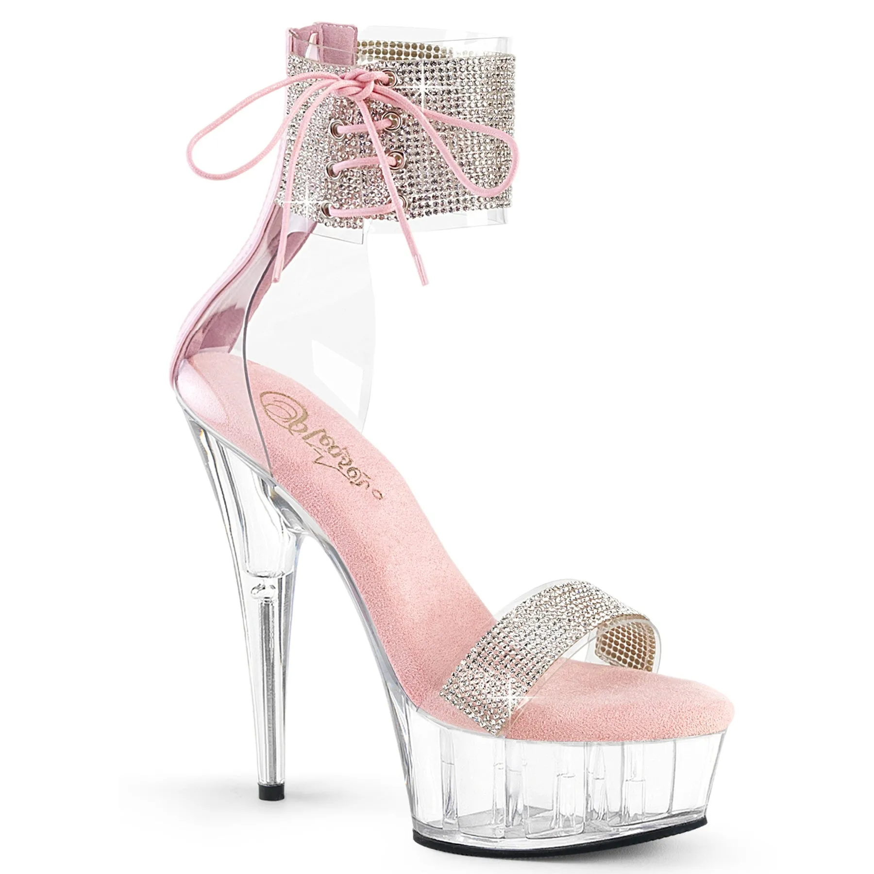 6" Heel  Sandal with Ankle Cuff (DELIGHT-627RS)