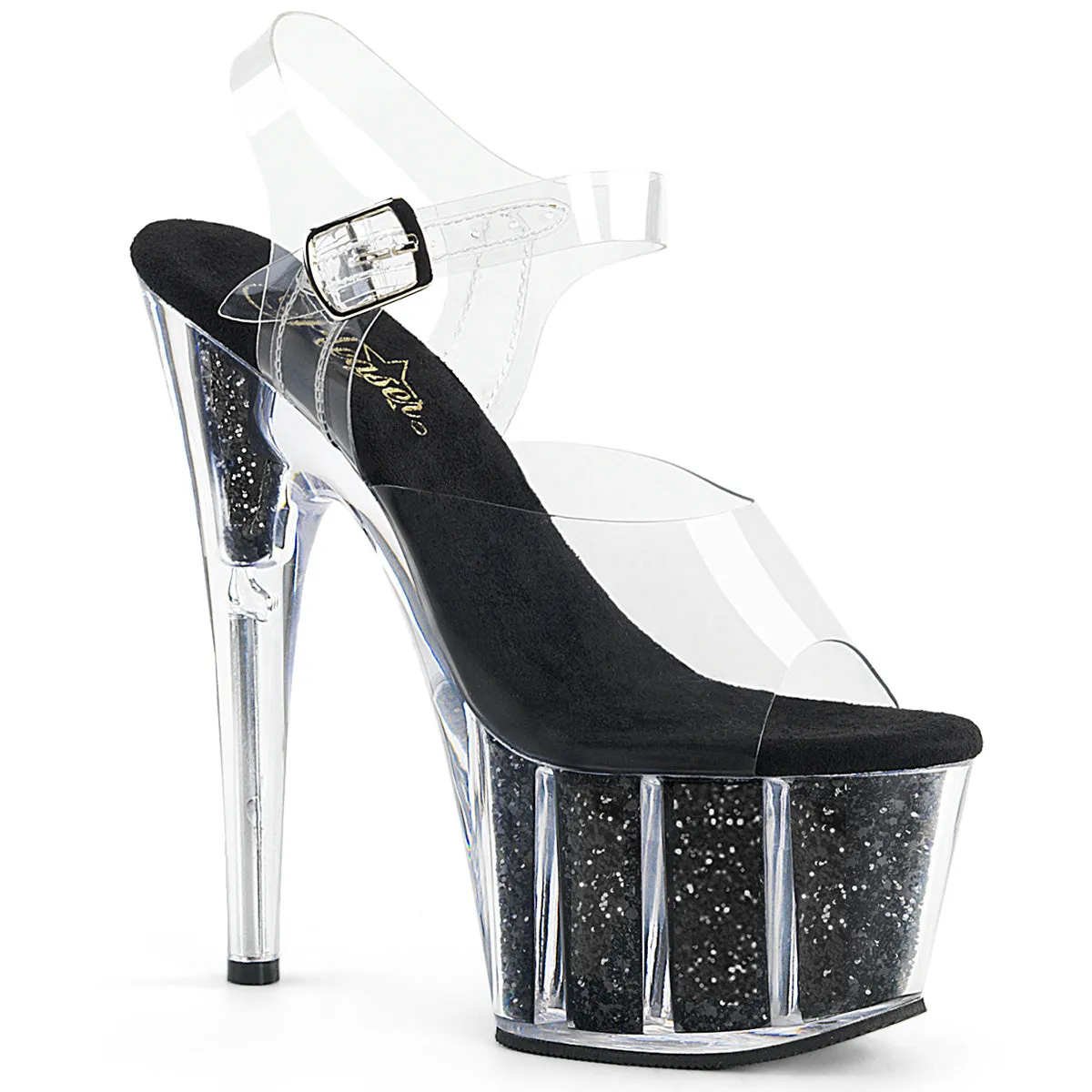 7" Glitter Filled Platform Sandal (ADORE-708G)