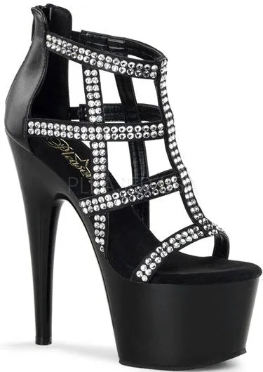 7" Rhinestone Bootie Platform (ADORE-798)