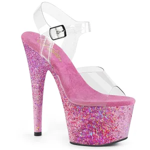 7" Stiletto Platform With Confetti (ADORE-708CF)