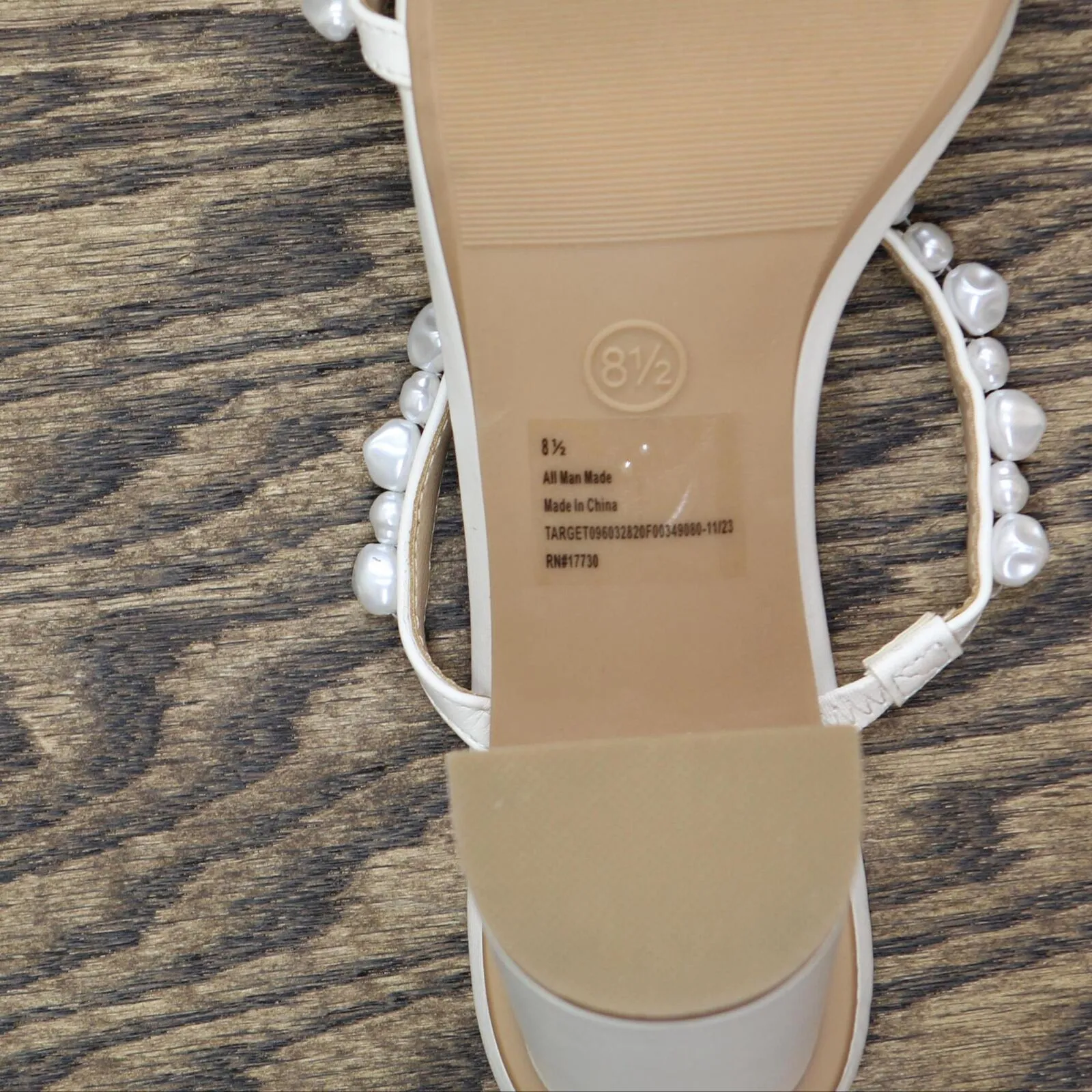 A New Day Womens Block Heels Shoes with Pearl Detail 16695cf37b68eb White 8.5M