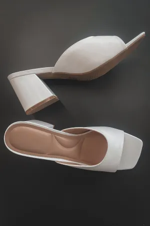 A Night Out With Class Slip On Open Toe Block Heel