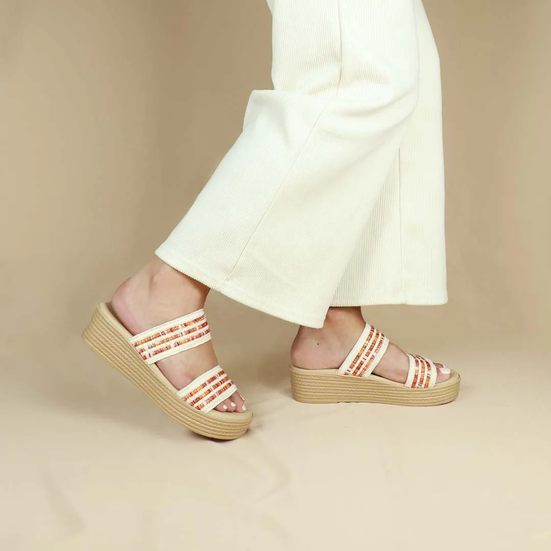 [Add to Cart RM129] Summer Love Boho Low Platform Sandals 2"inch [Cushioned Footbed Series]
