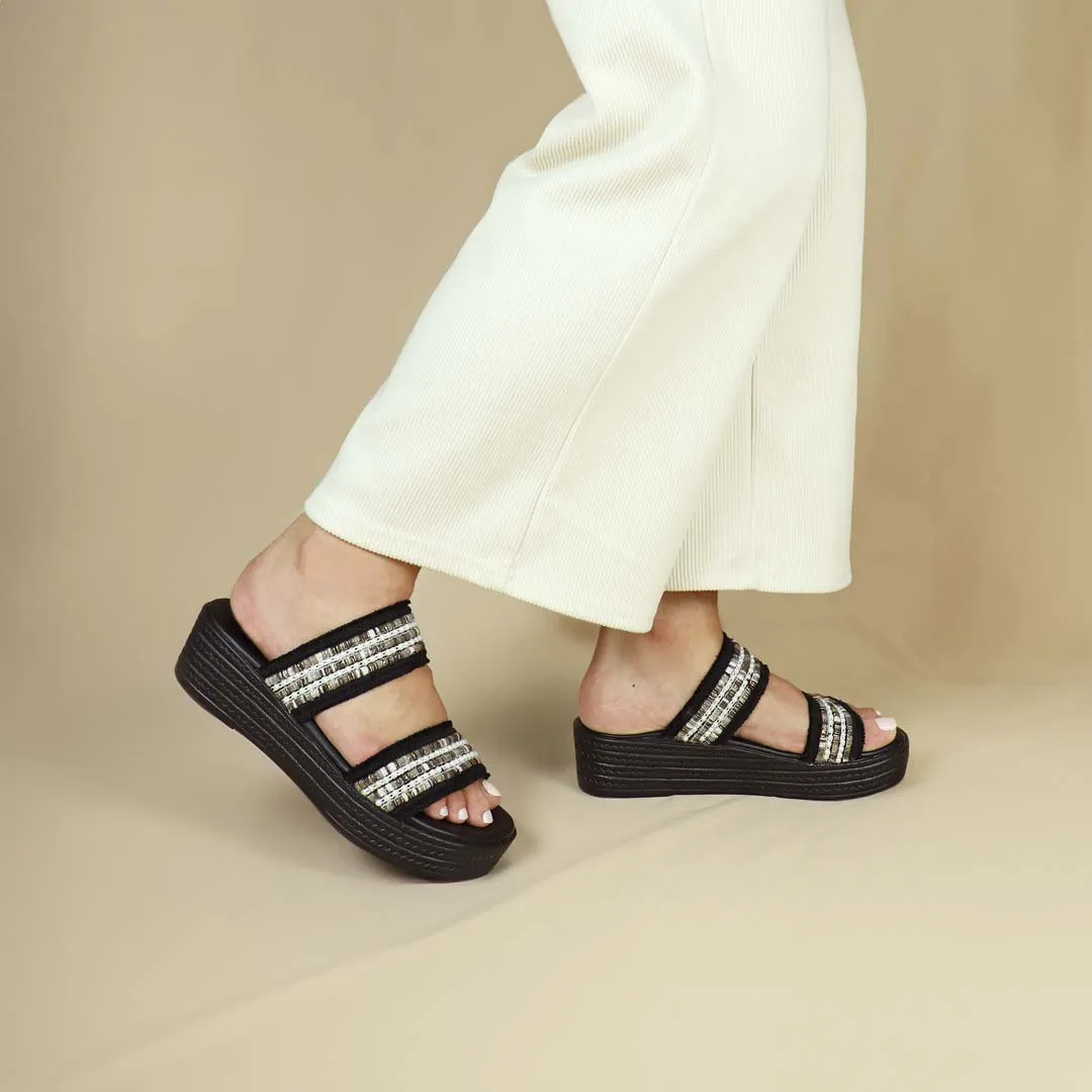 [Add to Cart RM129] Summer Love Boho Low Platform Sandals 2"inch [Cushioned Footbed Series]