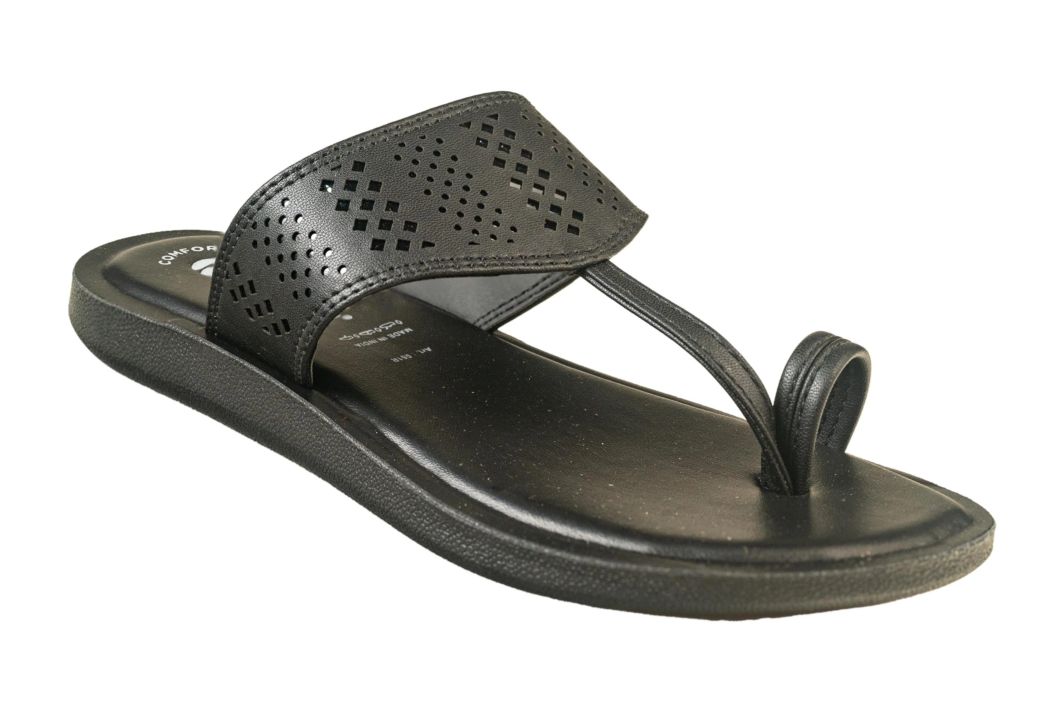 Aeroblu Ladies Black Chappal PU (Cs Pu C 061 R)