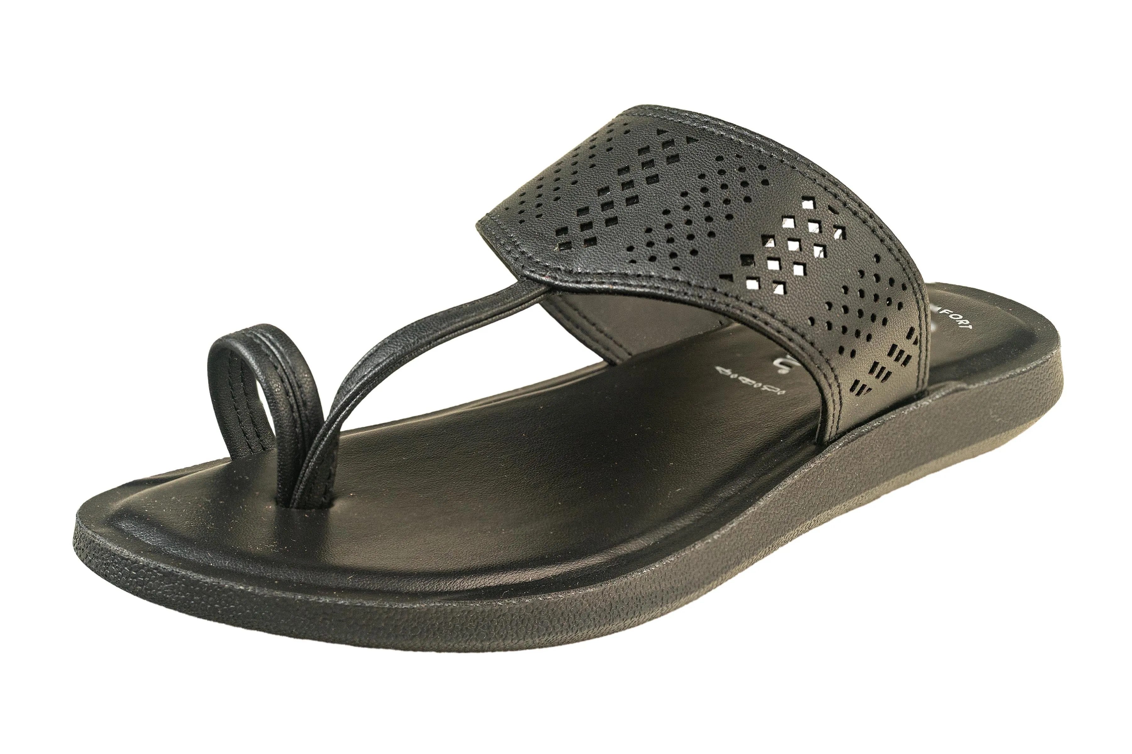 Aeroblu Ladies Black Chappal PU (Cs Pu C 061 R)