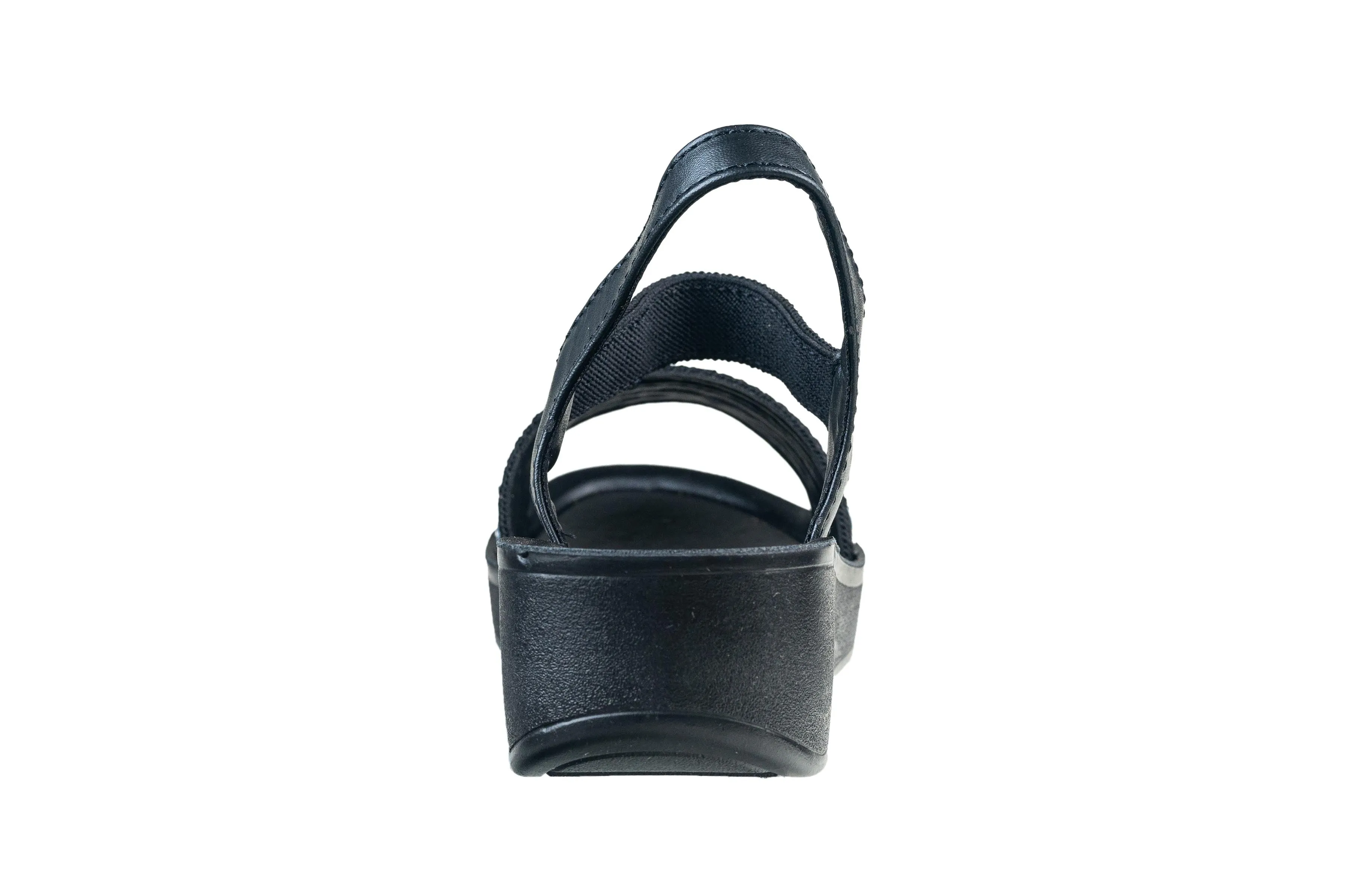 Aerowalk Ladies Black Sandal PU