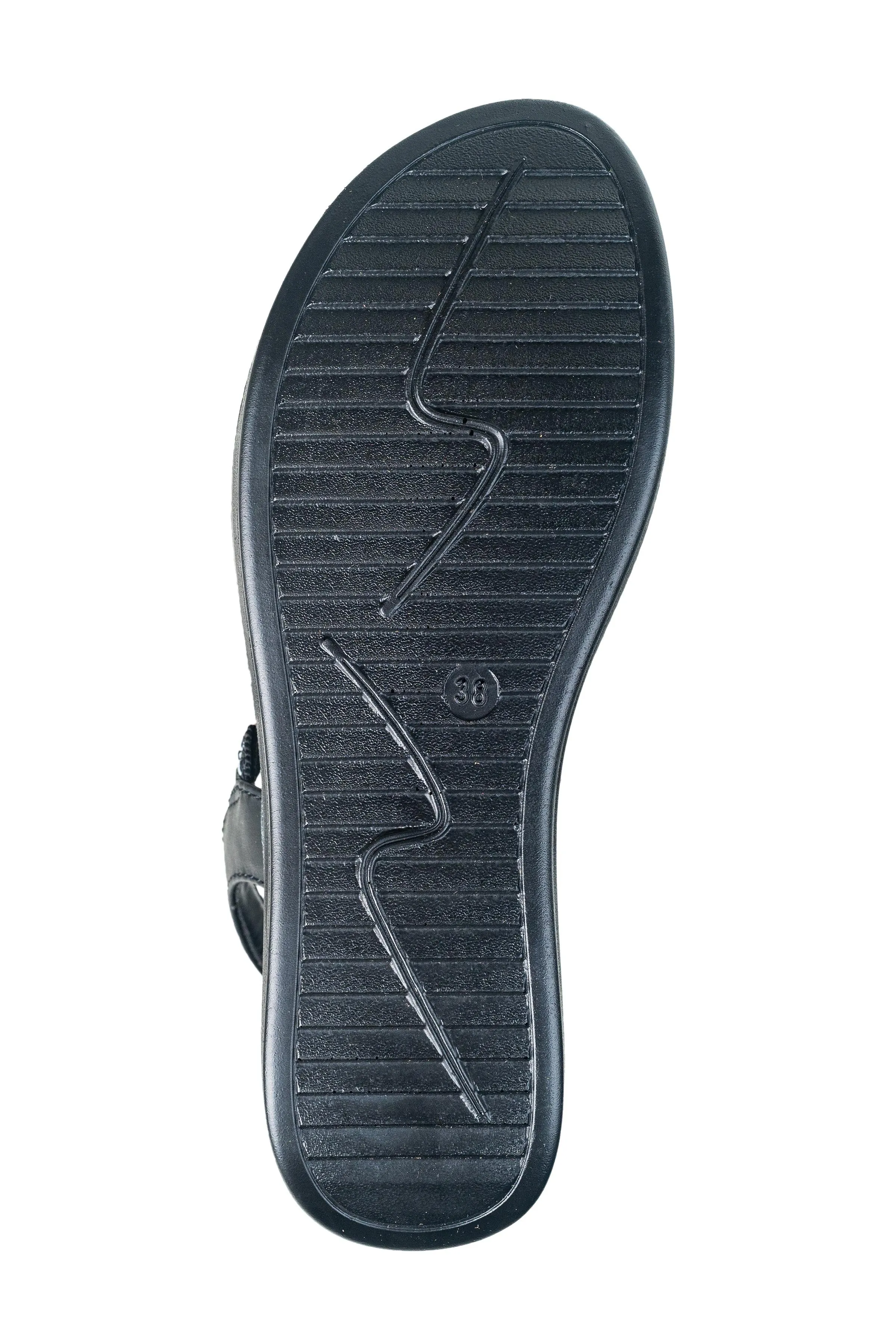 Aerowalk Ladies Black Sandal PU