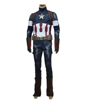 Age of Ultron Captain America Steve Rogers Uniform Outfit Cosplay Costume