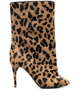 Alaïa 90mm leopard-print boots