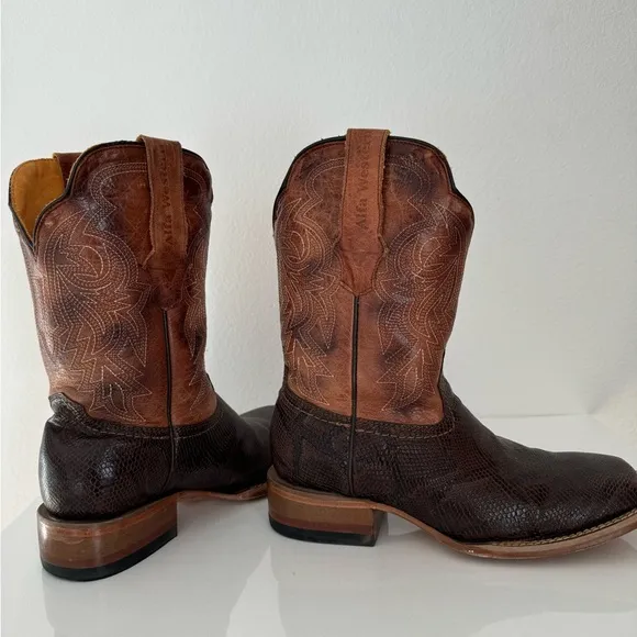 ALFA boys square toe western boots size 4