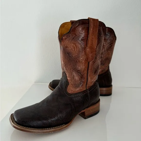 ALFA boys square toe western boots size 4