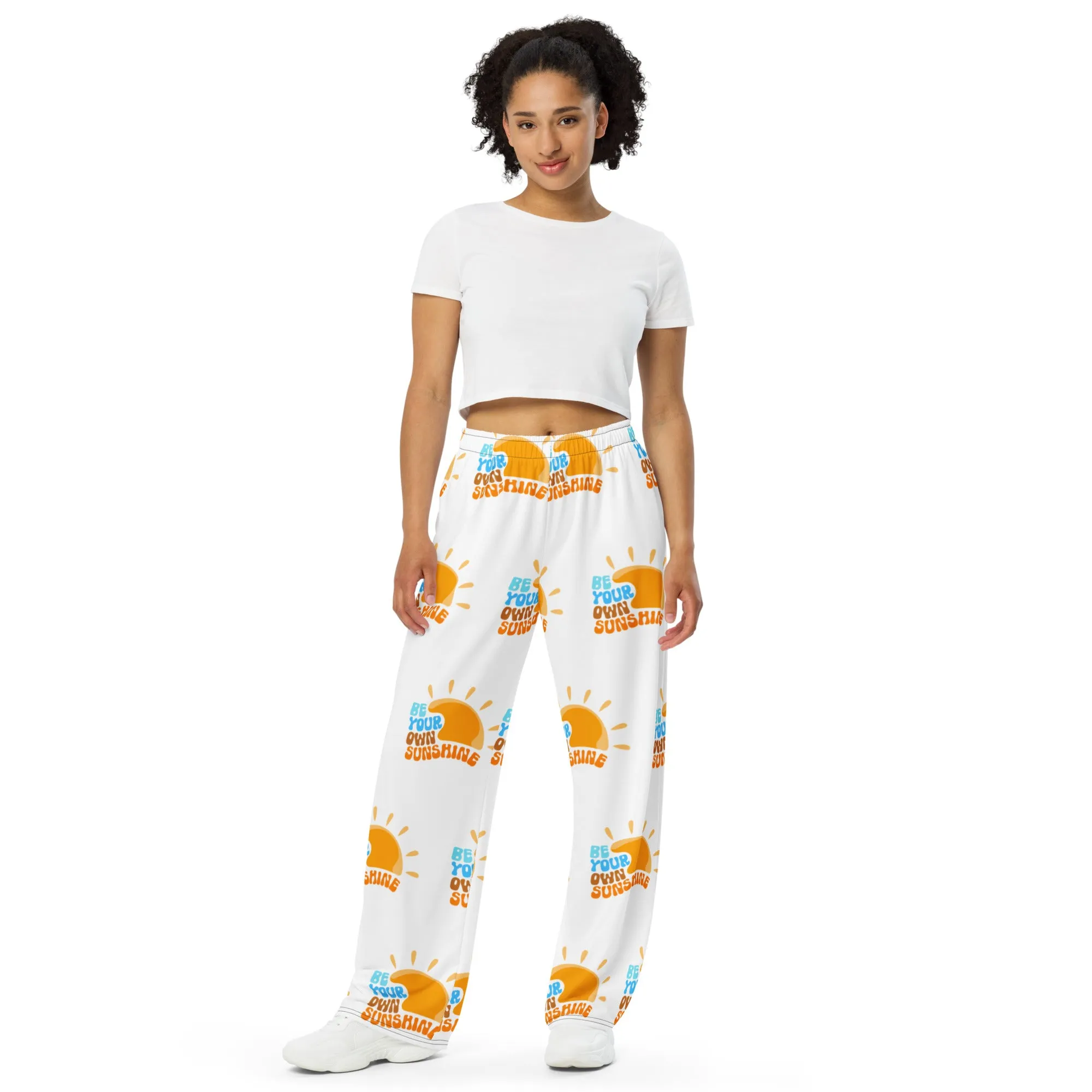 All-over print unisex wide-leg pants