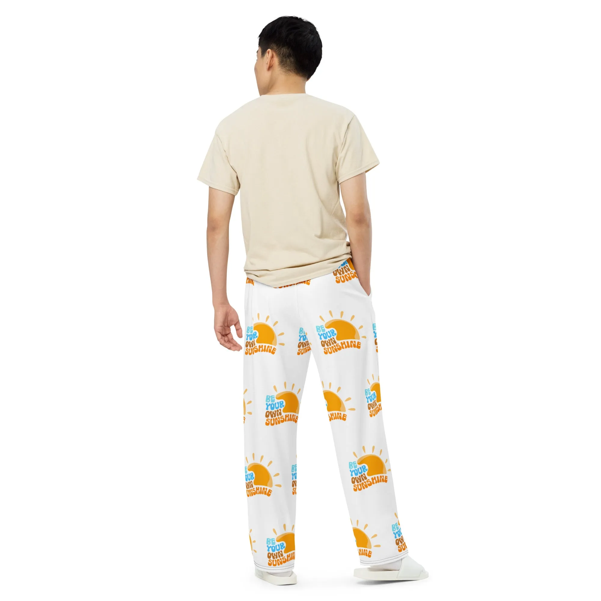All-over print unisex wide-leg pants