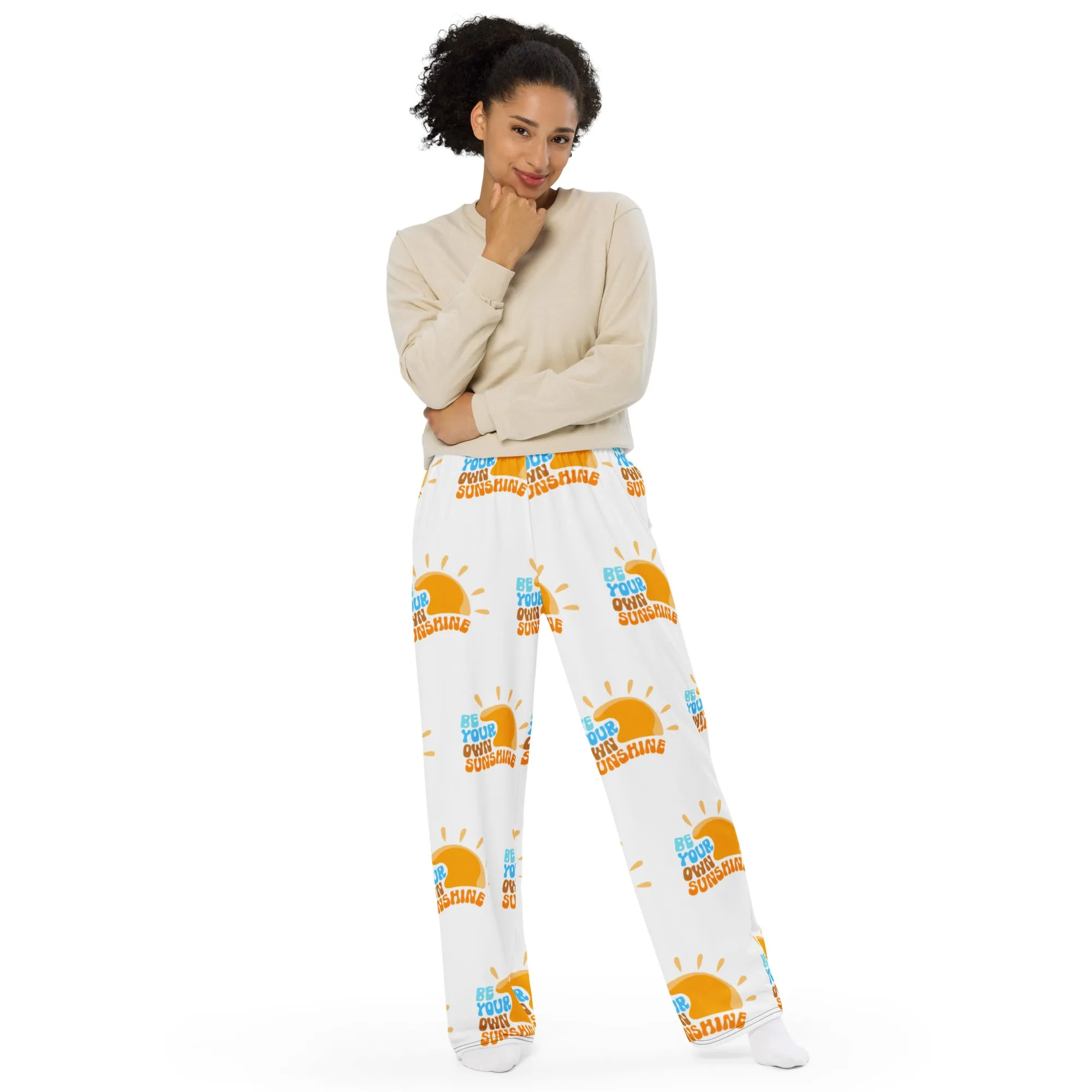 All-over print unisex wide-leg pants