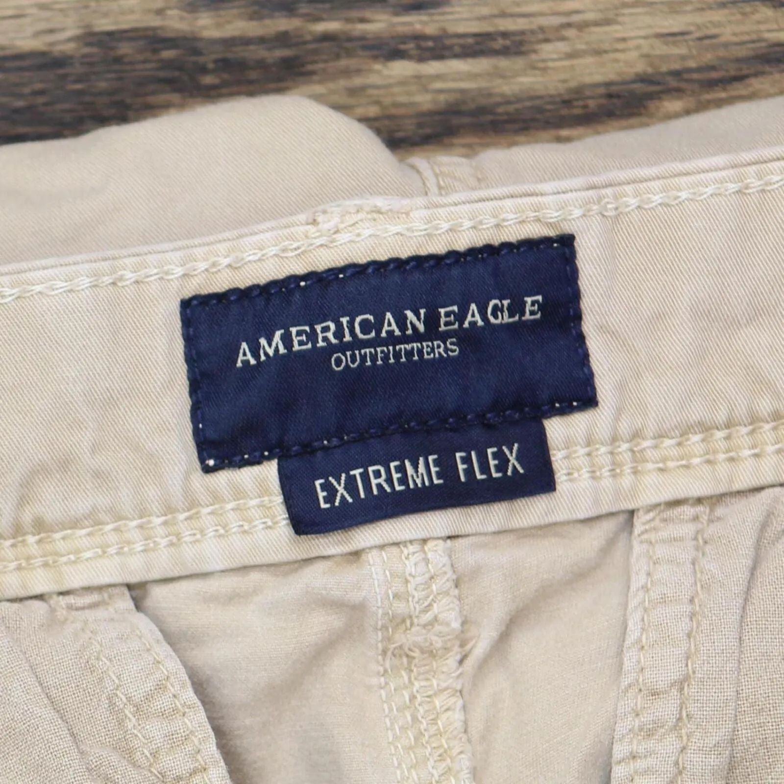 American Eagle Outfitters Mens Extreme Flex Khaki Pants Brown 32x34