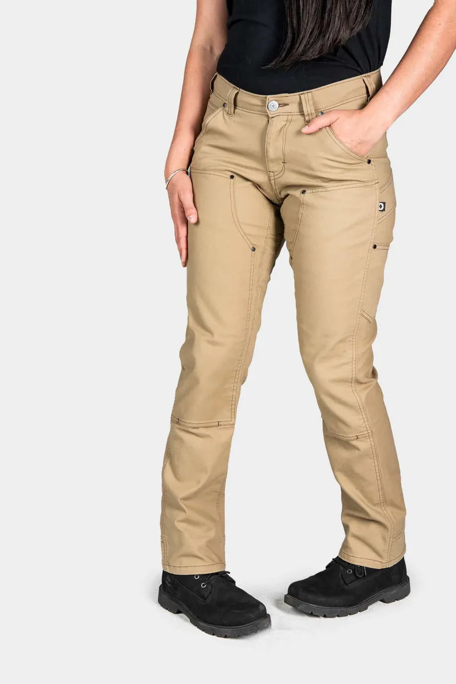 Anna Taskpant in Khaki Canvas