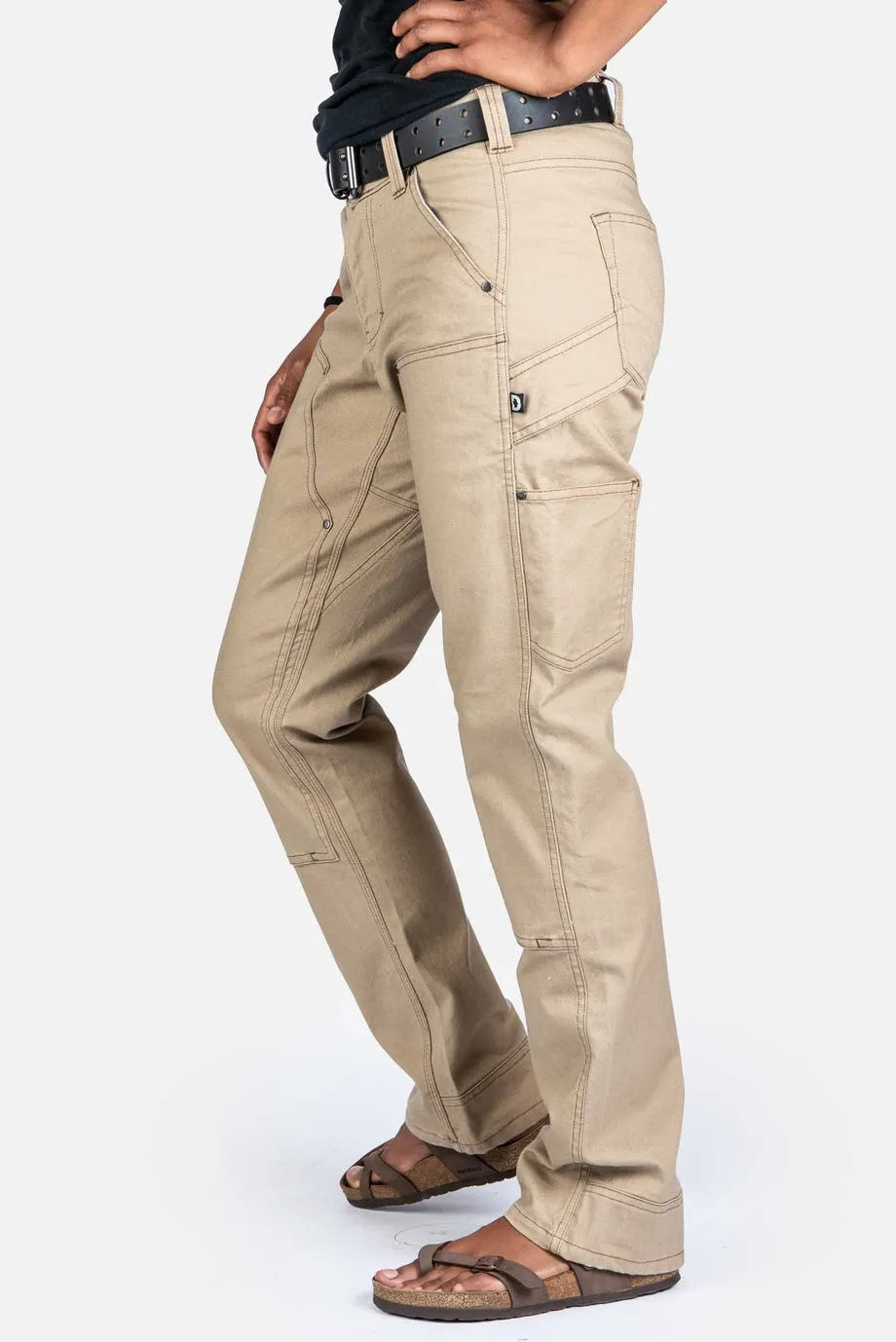 Anna Taskpant in Khaki Canvas