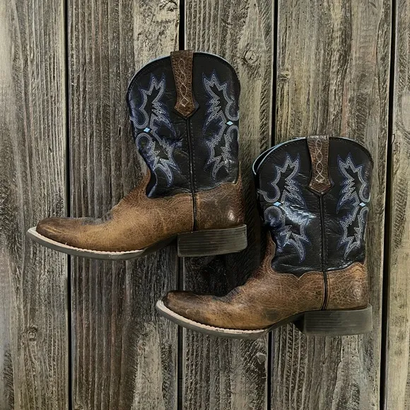 Ariat Kids Unisex Tombstone Western Cowboy Boots Sz 2.5