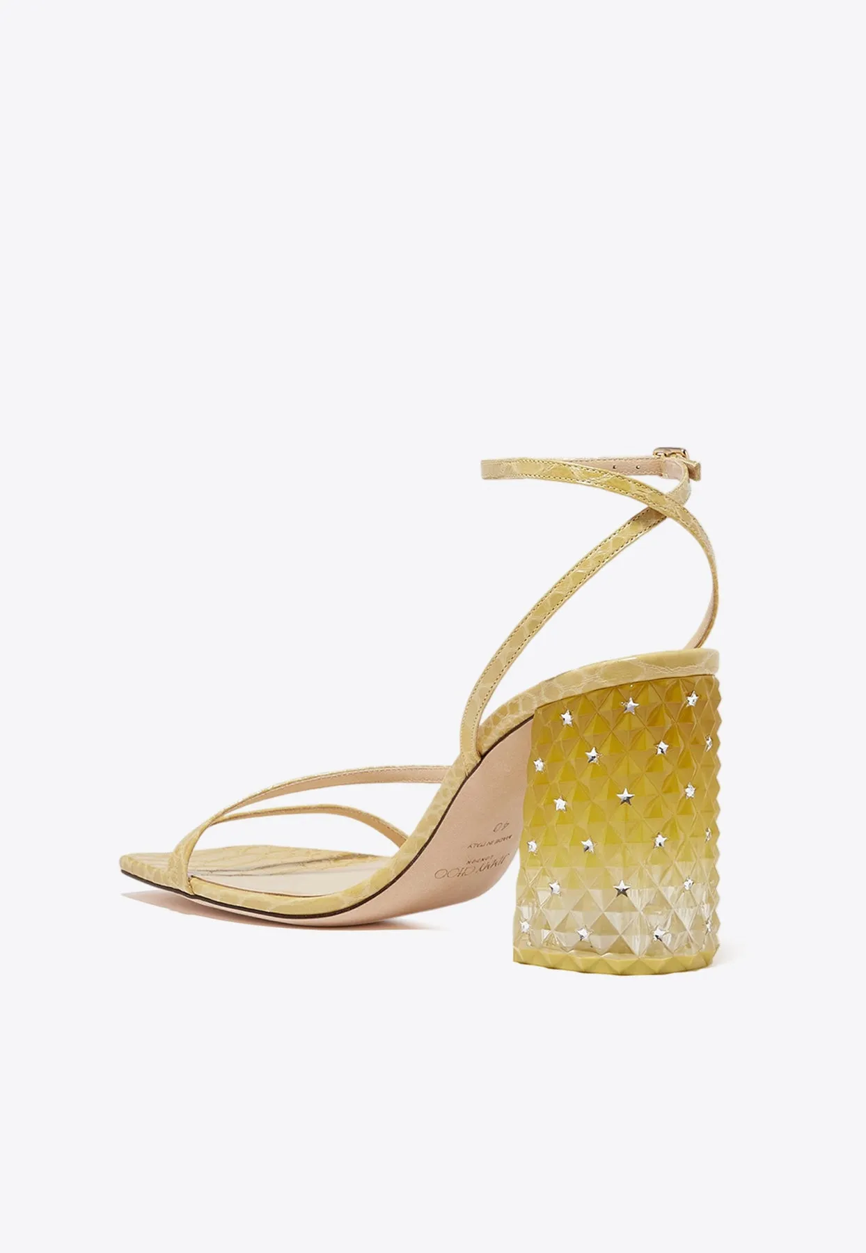 Art 85 Croc-Embossed Leather Sandals