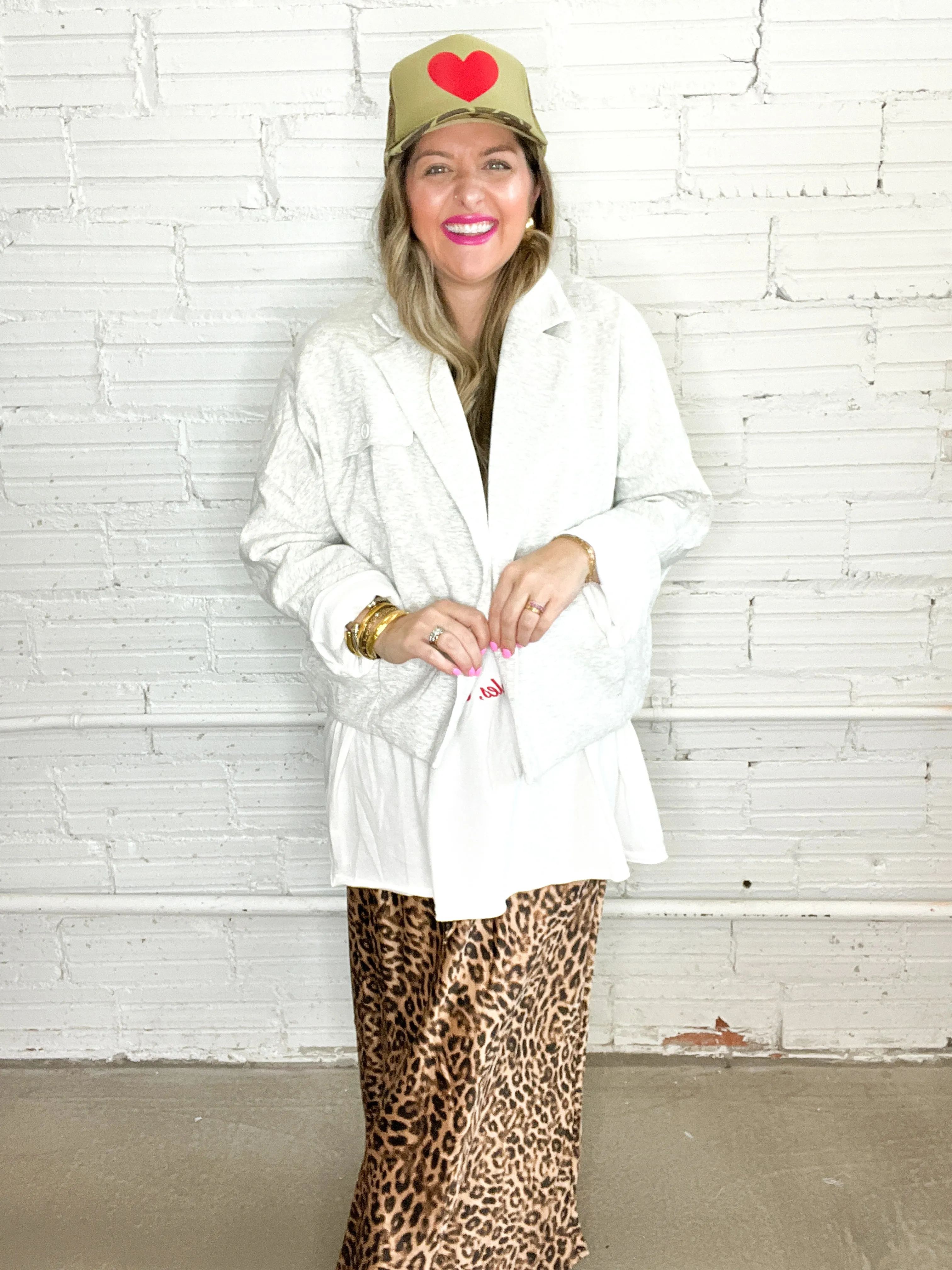 Asher Cropped Heather Grey Blazer