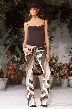 A/W2002 Dolce & Gabbana runway patchwork leather pants