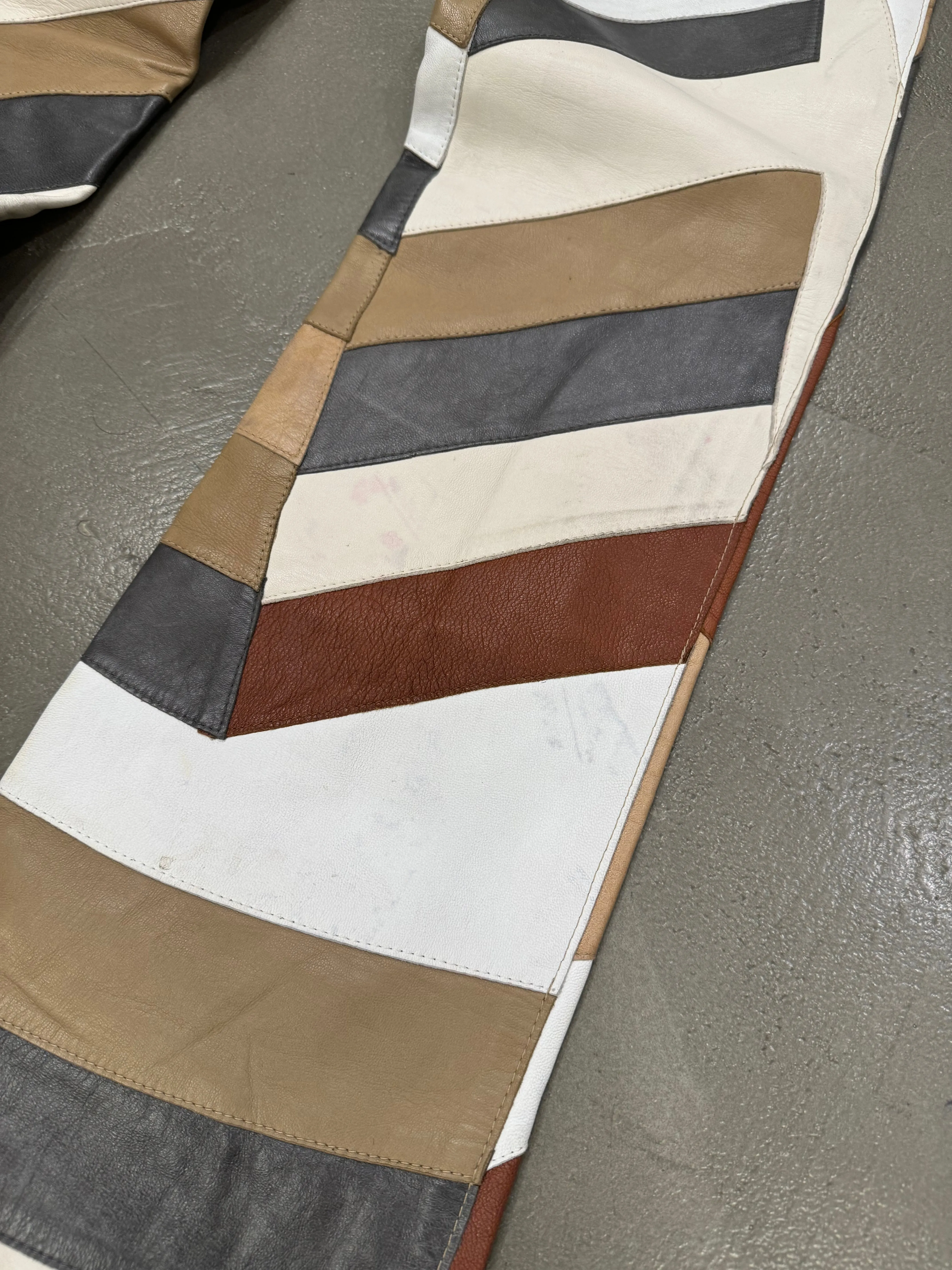 A/W2002 Dolce & Gabbana runway patchwork leather pants