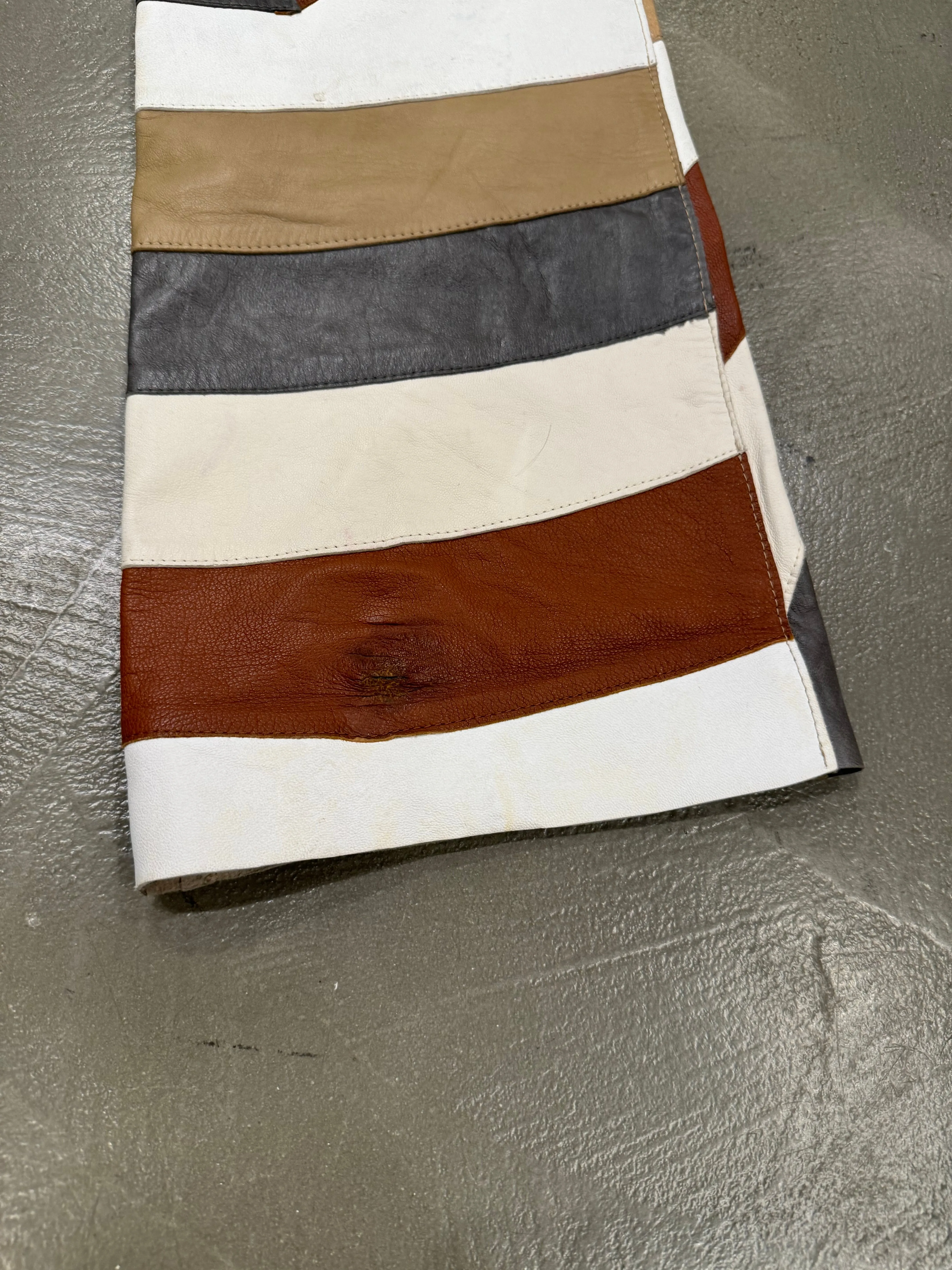 A/W2002 Dolce & Gabbana runway patchwork leather pants