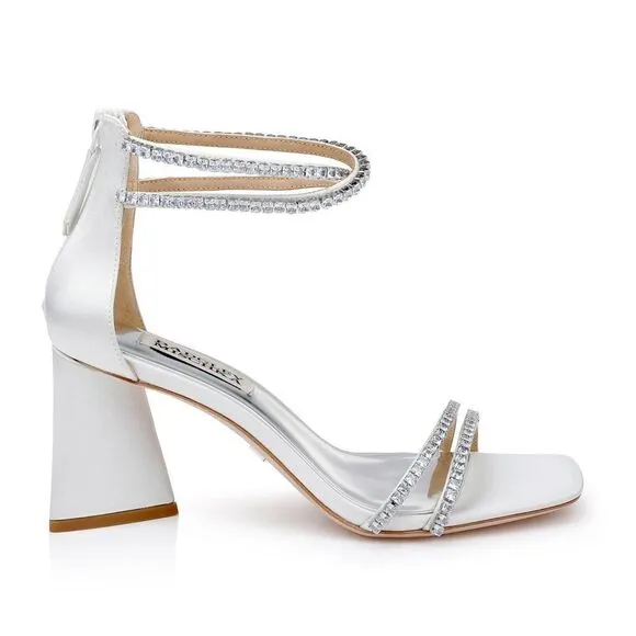 Badgley Mischka - Lillie Crystal Dual-Strapped Block Heels