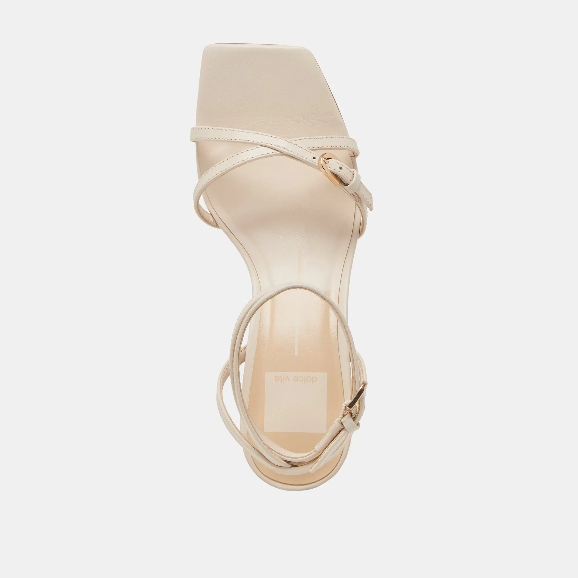 BAMBY HEELS BONE LEATHER