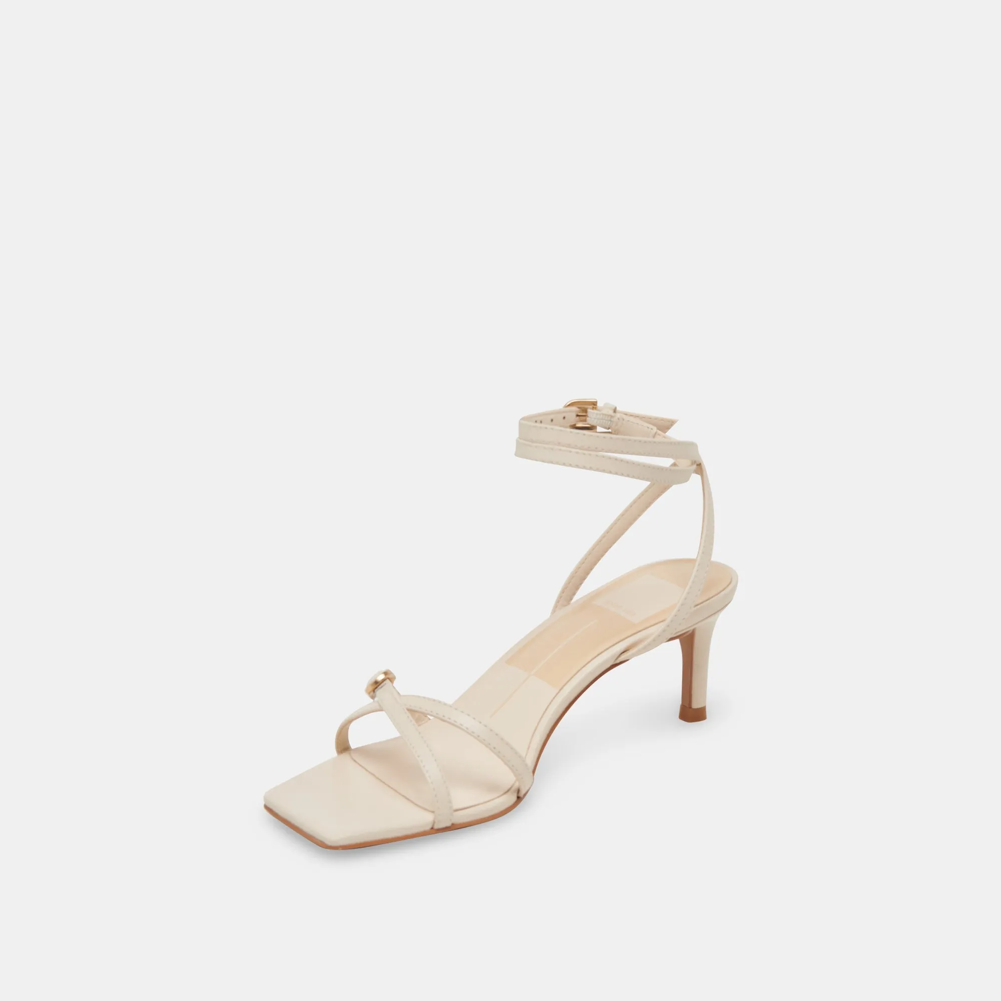 BAMBY HEELS BONE LEATHER