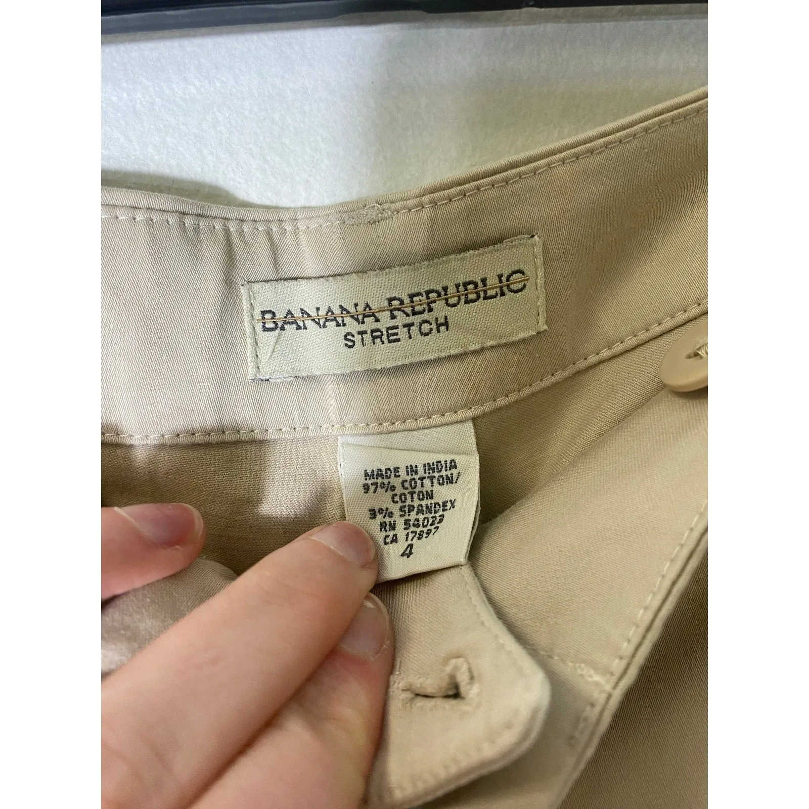 Banana Republic Stretch Cropped Khaki Pants Sz 4