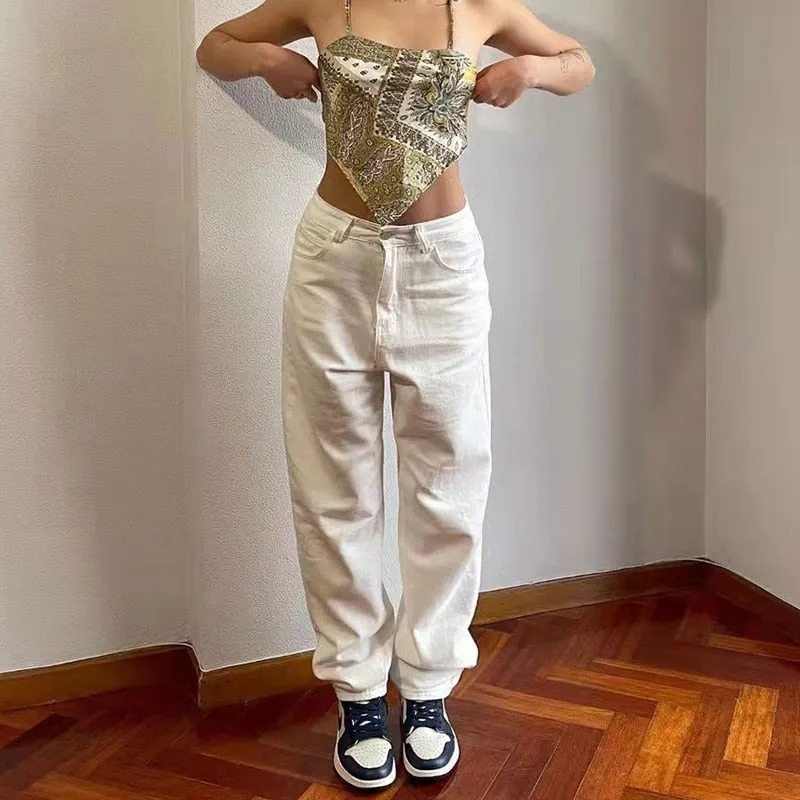 BerryBetty - Low Rise Jeans Women Baggy Jeans New Fashion Straight Leg Pants Y2k Denim Trousers Blue Vintage Mom Loose Low Waist Jeans