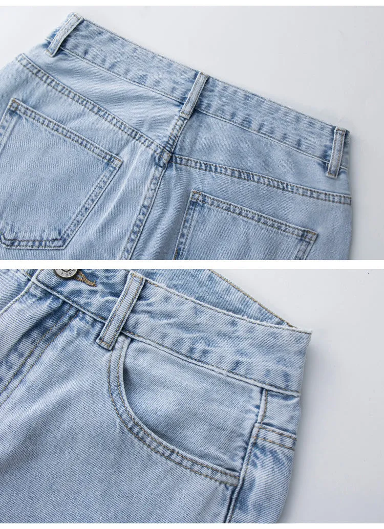 BerryBetty - Low Rise Jeans Women Baggy Jeans New Fashion Straight Leg Pants Y2k Denim Trousers Blue Vintage Mom Loose Low Waist Jeans