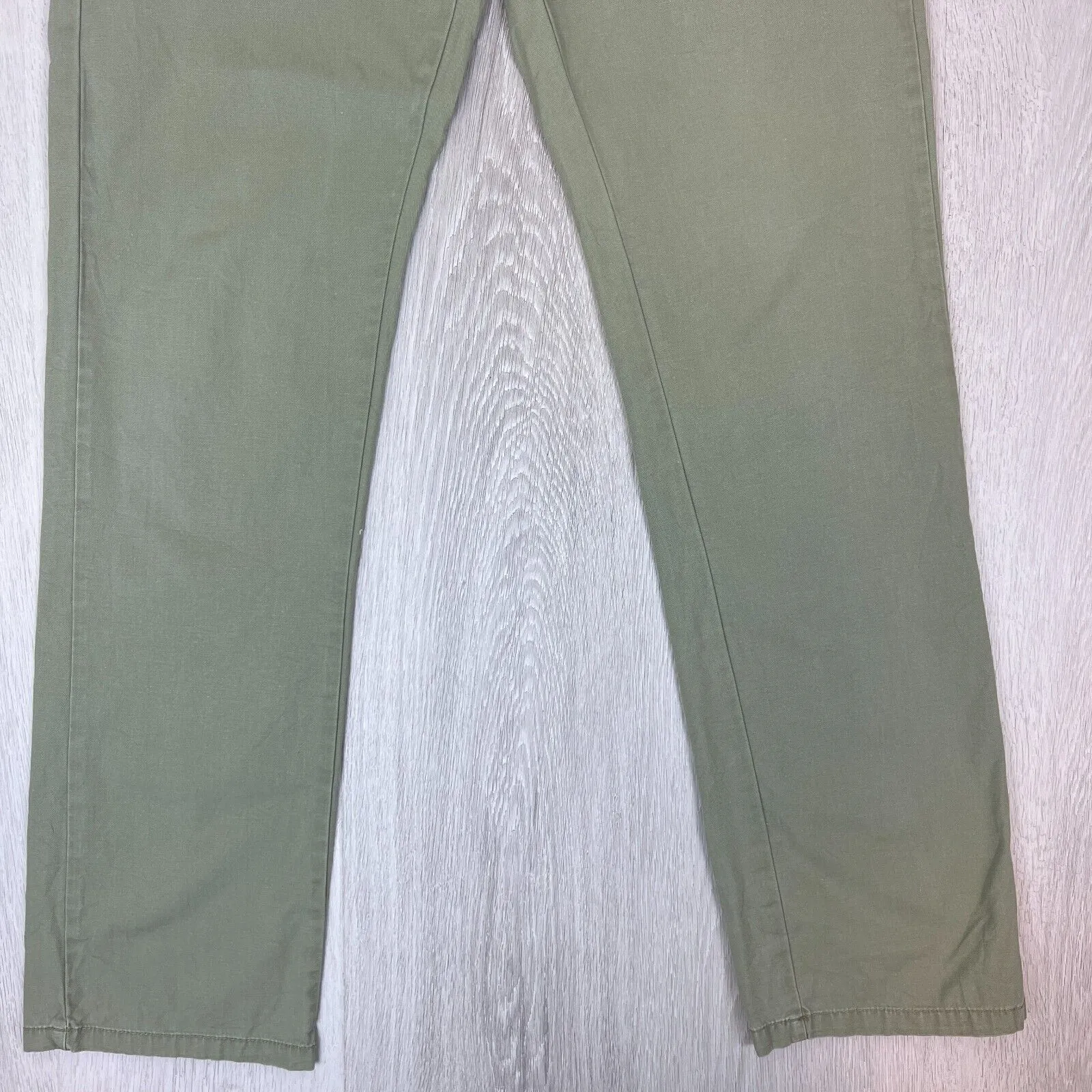 Billabong Mens Khaki Green Straight Chinos Size 32 (Damaged Waist)