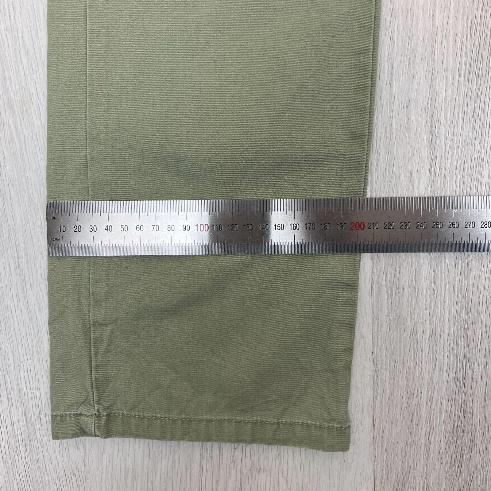 Billabong Mens Khaki Green Straight Chinos Size 32 (Damaged Waist)