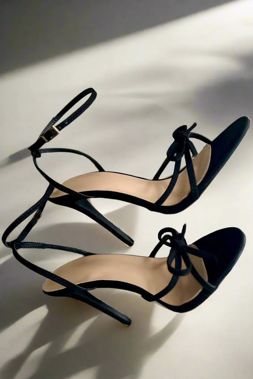 Black Bow Stiletto Heel