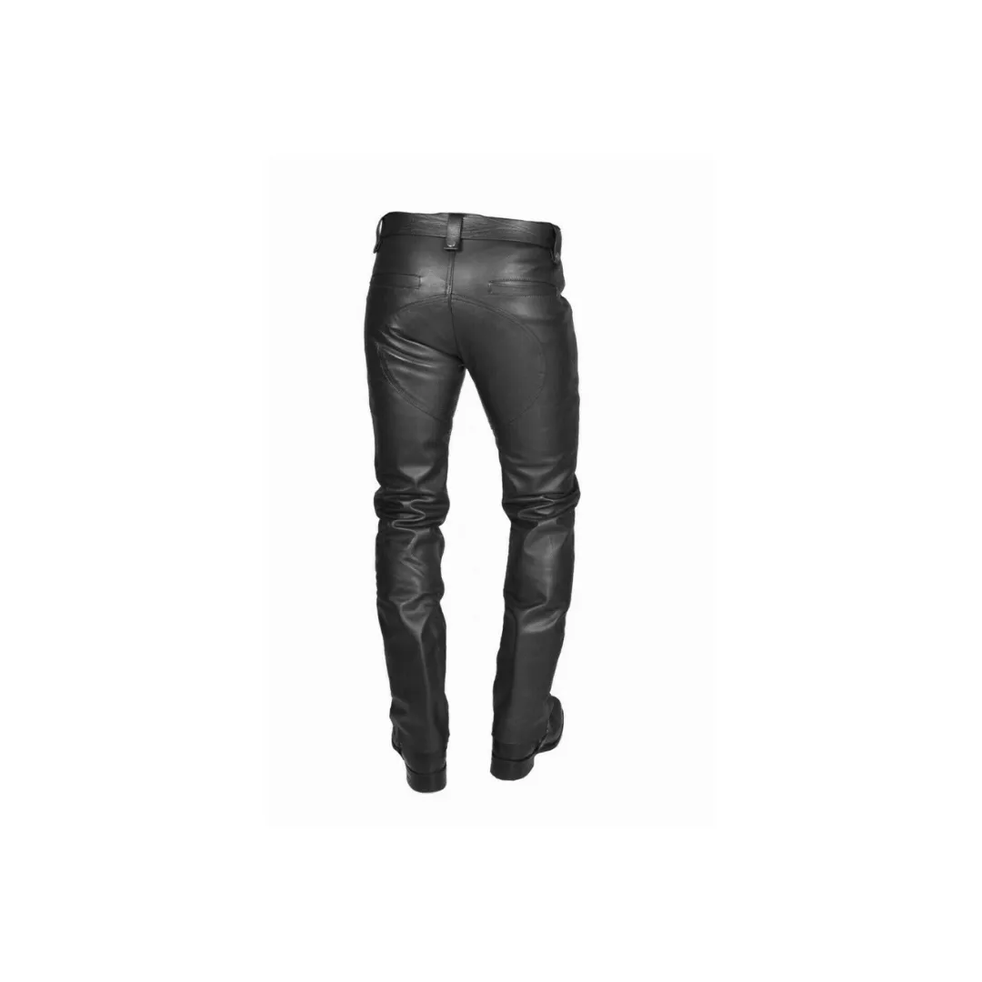 Black Leather Pant - Motorbike Biker Trouser