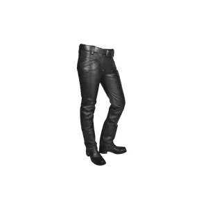 Black Leather Pant - Motorbike Biker Trouser