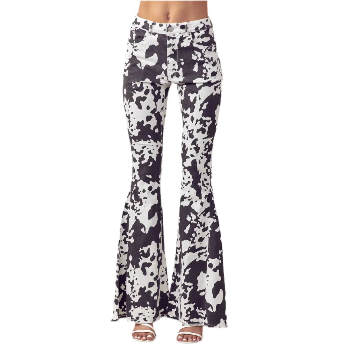 Black Print Denim