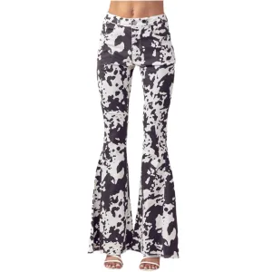 Black Print Denim