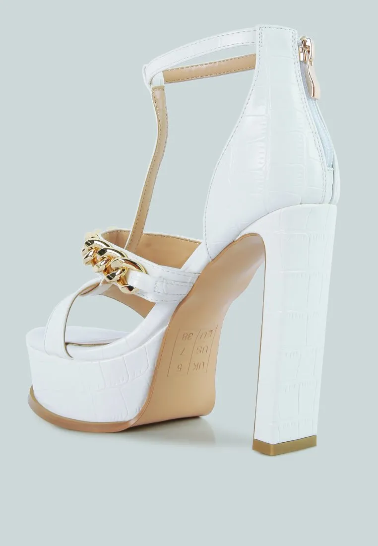 Bonita Chic Metal Chain Zip Sandals for Women – Trendy & Durable Design