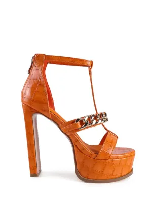 Bonita Chic Metal Chain Zip Sandals for Women – Trendy & Durable Design