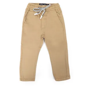 Boys Cotton Jogger Pant - Khaki